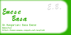 emese basa business card